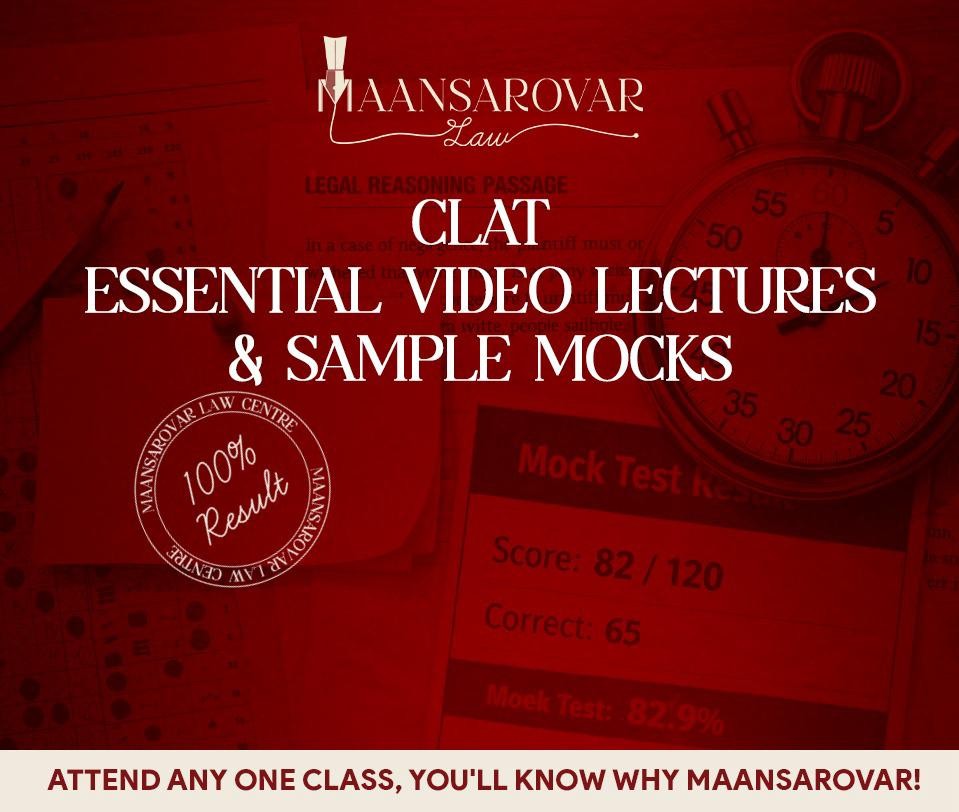 CLAT -  Essential Video Lectures  & Sample Mocks Image